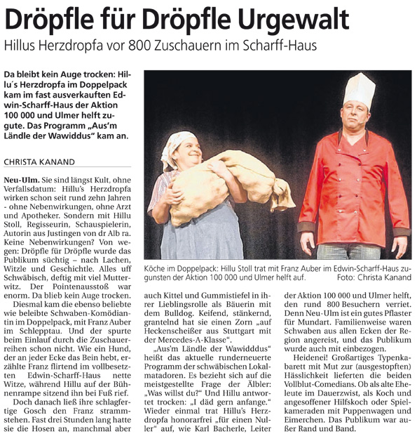 Südwestpresse vom 18.01.2012